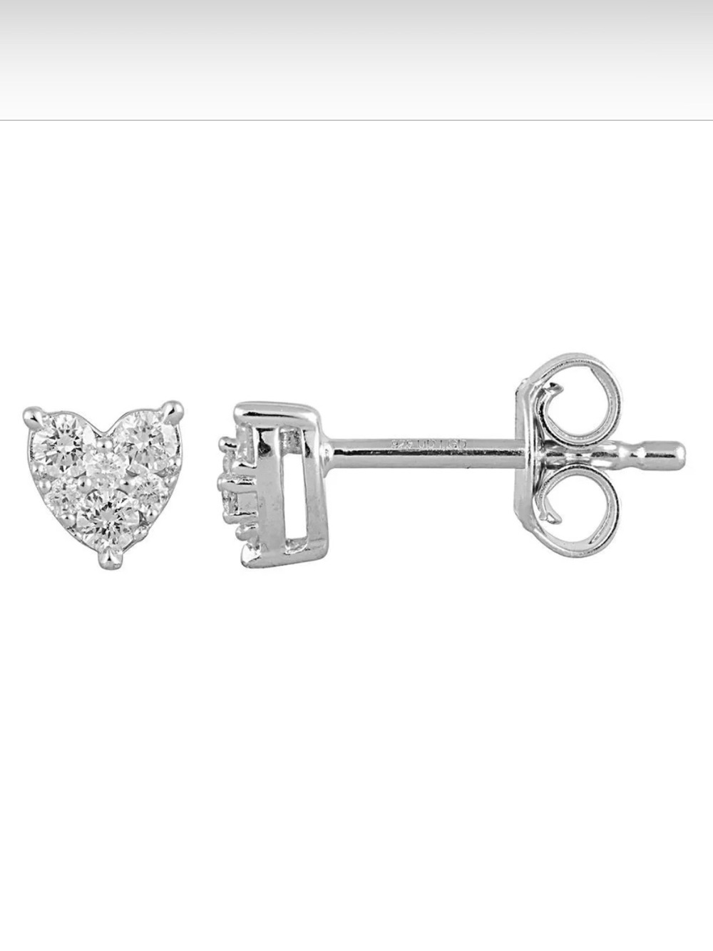 Lab Grown Diamond Heart Stud
Earrings | .20 TCW | Sterling
Silver